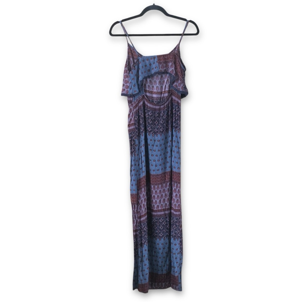 American Eagle Purple Patchwork Boho Maxi Dress B… - image 2